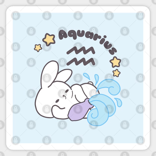 Aquarius Loppi Tokki Bunny Zodiac Series Sticker by LoppiTokki